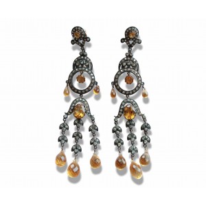 Chandelier Earrings with Cirtine