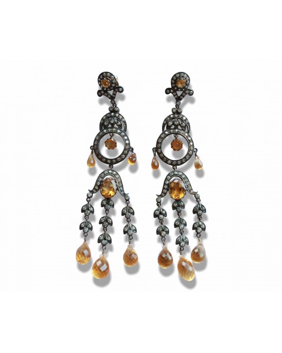 Chandelier Earrings with Cirtine