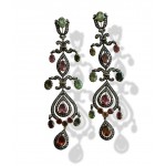 Chandelier Earrings with Tourmaline