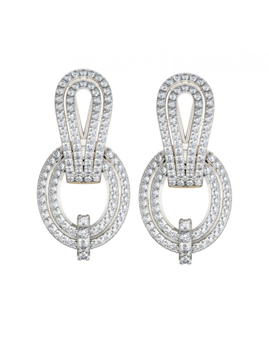 Diamond Contemporary Ear Clips 