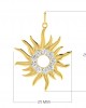 Auspicious sun pendant in gold & diamonds