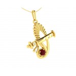 Sri Krishna Ethereal Gold pendant with diamonds