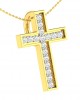 Diamond Cross pendant in gold