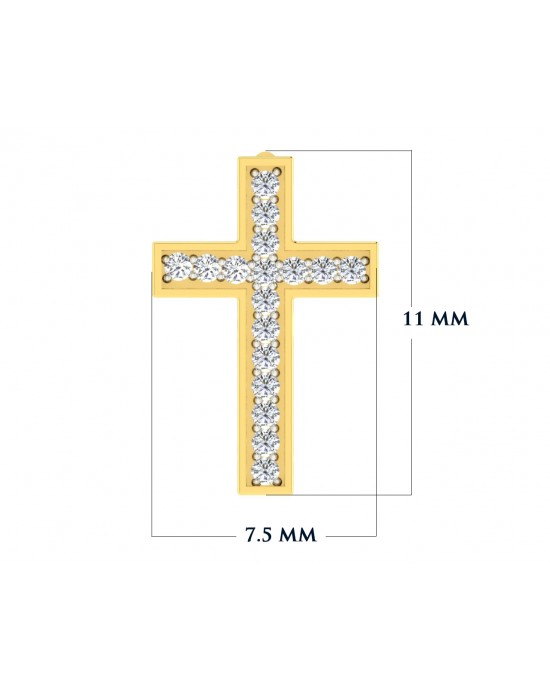 Diamond Cross pendant in gold