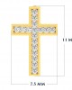 Diamond Cross pendant in gold