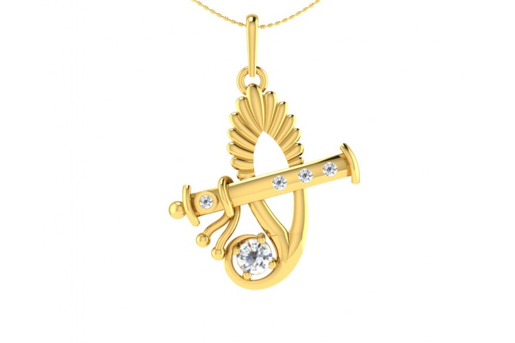 Jewellery Sri Krishna Gold Pendant With Diamonds Sri Krishna Gold Pendant With Diamonds