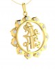 Auspicious Shri Sai Pendant in Gold studded with diamonds