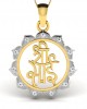 Auspicious Shri Sai Pendant in Gold studded with diamonds