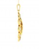 Auspicious Shri Sai Pendant in Gold studded with diamonds