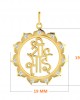 Auspicious Shri Sai Pendant in Gold studded with diamonds