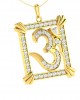 Auspicious Aum Pendant in Gold with diamonds