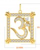 Auspicious Aum Pendant in Gold with diamonds