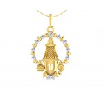 Tirupati Balaji Gold & Diamond pendant