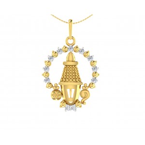 Tirupati Balaji Gold & Diamond pendant