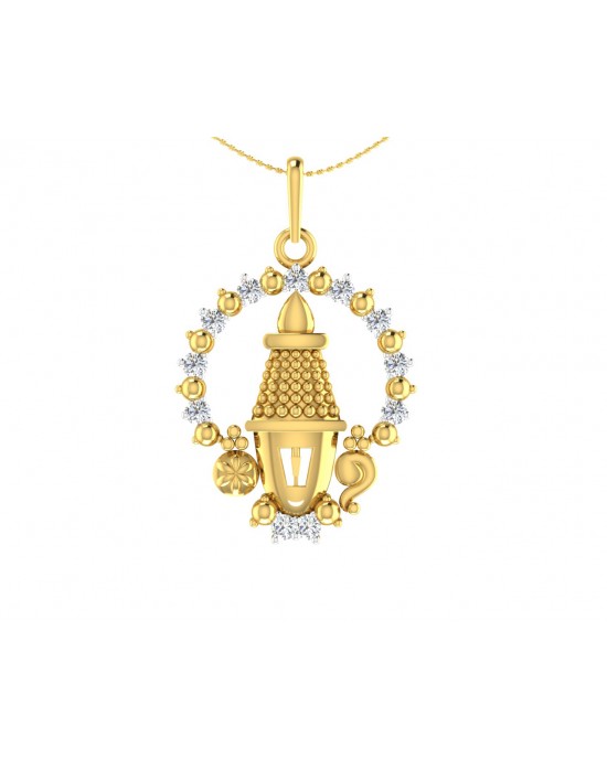 Tirupati Balaji Gold & Diamond pendant