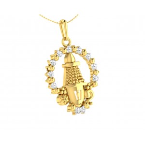 Tirupati Balaji Gold & Diamond pendant