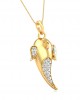 Artistic Ganpati Pendant in Gold with Diamonds