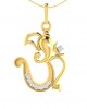 Creative Aum Ganesh Pendant in Gold and diamonds