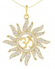 Diamond Aum Pendant in Gold