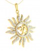 Diamond Aum Pendant in Gold