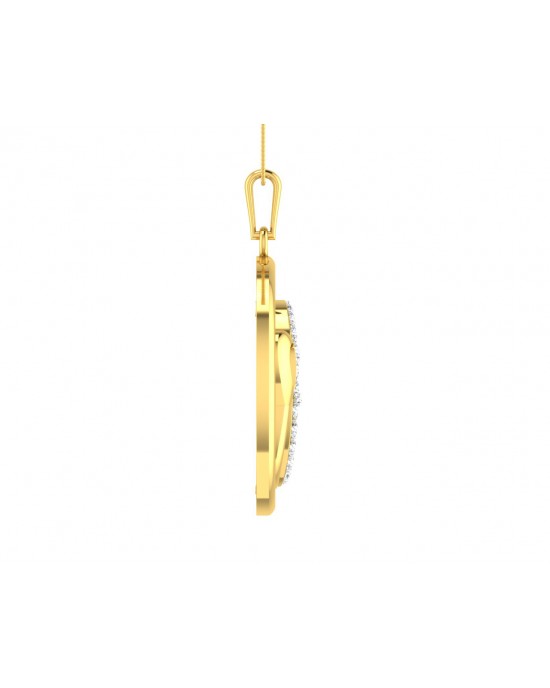 Auspicious Ik Onkaar Gold Pendant with Diamonds   