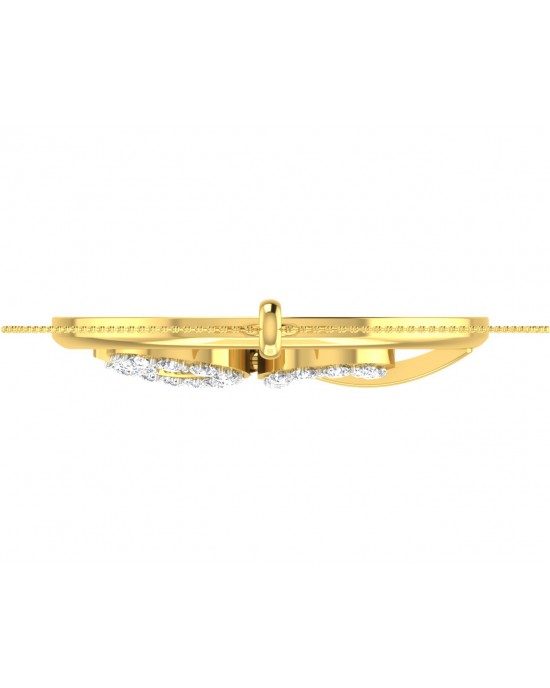 Auspicious Shri Pendant in Gold with diamonds