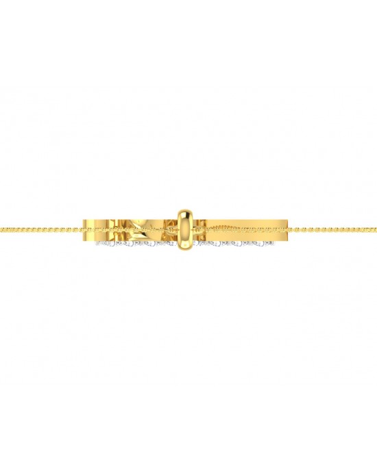 Gold Swastika Pendant with diamonds