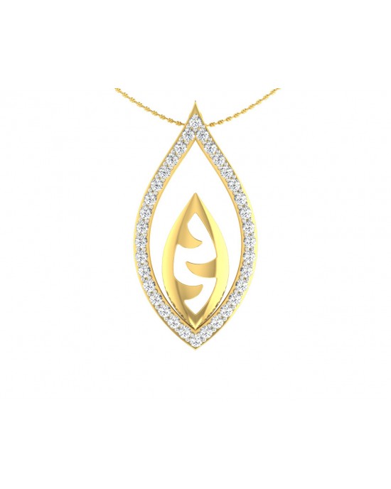 Shiva’s Third Eye pendant in Gold with diamonds