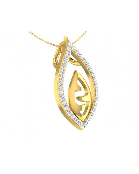 Shiva’s Third Eye pendant in Gold with diamonds