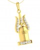 Shiv Trishul & Shivling pendant in Gold with diamonds