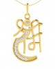 Propitious Shri Ram pendant in gold with diamonds