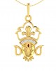 Auspicious Durga Pendant in Gold with diamonds