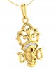 Auspicious Durga Pendant in Gold with diamonds