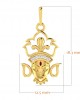 Auspicious Durga Pendant in Gold with diamonds