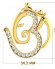 Propitious Om Ganpati Pendant in gold with diamonds