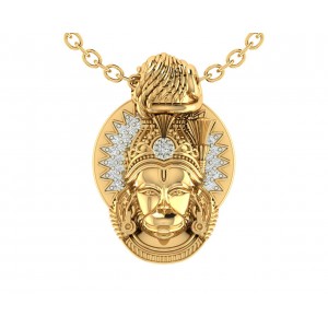 Divine Hanuman Pendant in Gold