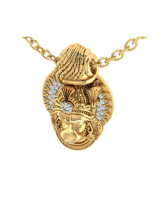 Divine Hanuman Pendant in Gold