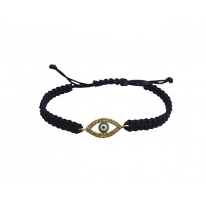 Evil Eye Gold Bracelet with diamonds