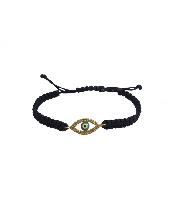 Evil Eye Gold Bracelet with diamonds