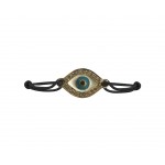 Evil Eye Bracelet in Gold with Diamond & Enamel