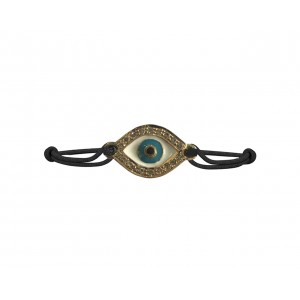 Evil Eye Bracelet in Gold with Diamond & Enamel