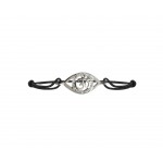 Om Evile Eye Bracelet in White gold
