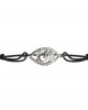 Om Evile Eye Bracelet in White gold