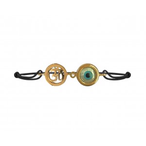 Auspicious om & evil eye joint bracelet with 10mm charm