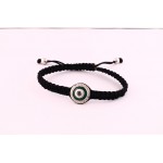 Evil Eye Bracelet in Silver with Diamonds