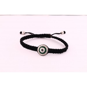 Evil Eye Bracelet in Silver with Diamonds