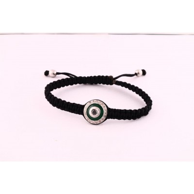 Evil Eye Bracelet in Silver with Diamonds