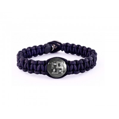 Auspicious Swastik Bracelet in silver with diamonds for Men
