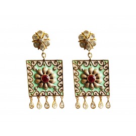 Designer Gold plated genuine silver earrings