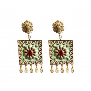 Designer Gold plated genuine silver earrings